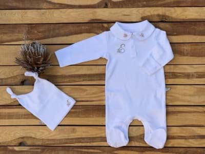 Picture of BABY COLLAR JUMPSUIT & HAT SET